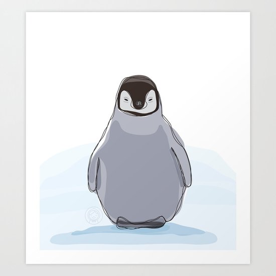 Emperor Penguin Art Print