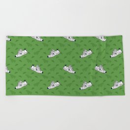 Dad Shoes (Green Grass) Beach Towel