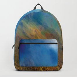Raining Rivers of Sky: Abstract Painting Backpack