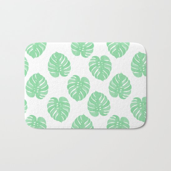 Palm Leaf indoor house plant hipster cheese plant palm leaf tropical vibes Bath Mat
