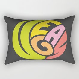 Vegan Logo colorful Rectangular Pillow