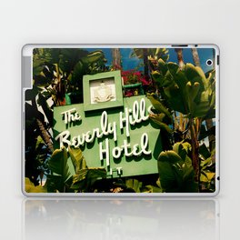 Classy Beverly Hills Hotel Mid Century Modern Neon Sign Laptop & iPad Skin | Midcenturymodern, Color, Digital, Hollywoodregency, Palmtrees, Beverlyhills, Losangeles, Green, Hollywood, Photo 