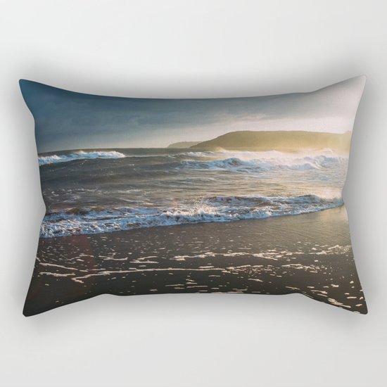 Misty Ocean #sunset Rectangular Pillow