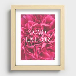 Como La Flor (Selena) Recessed Framed Print