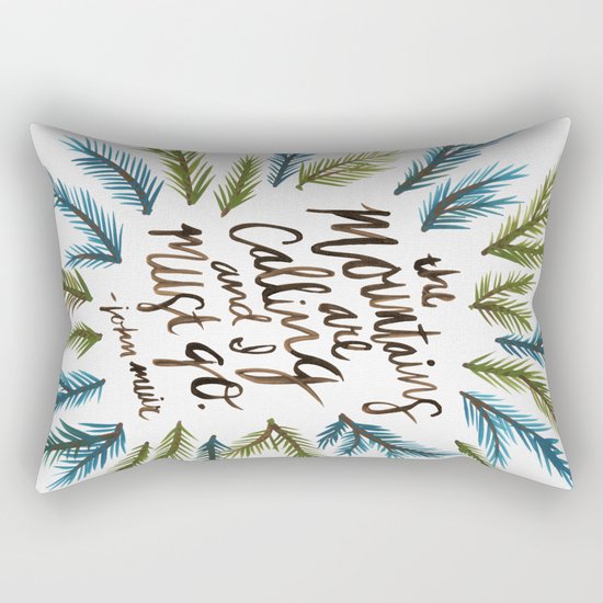 Mountains Calling Rectangular Pillow
