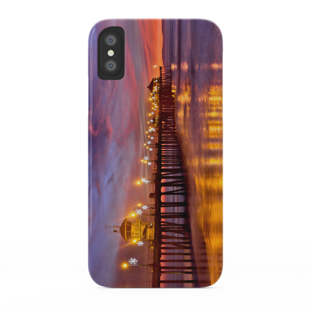 HB Sunsets ~ Sunset At The Huntington Beach Pier 12/8/15 Phone Case by johnminar