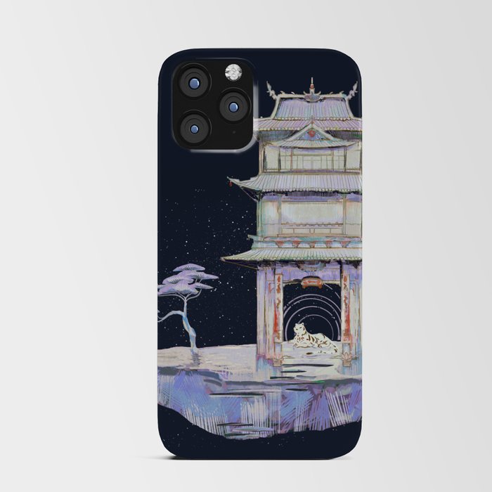 white tiger under temple iPhone Card Case
