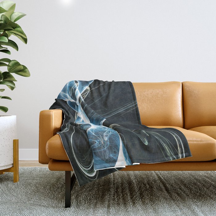 Abstract Wave Light Throw Blanket