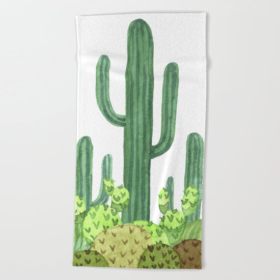 Cactus Desert Beach Towel