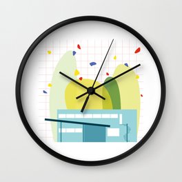 architecture - walter gropius Wall Clock | Gropius, Space, Pop, Colorfull, Design, Concept, Architecture, Graphicdesign, Illustration, Graphism 