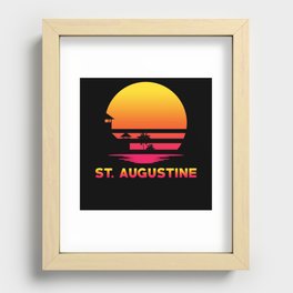 St. Augustine Retro Souvenir Recessed Framed Print