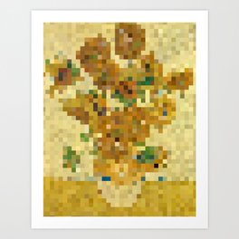 03_Pixel abstract Art Print