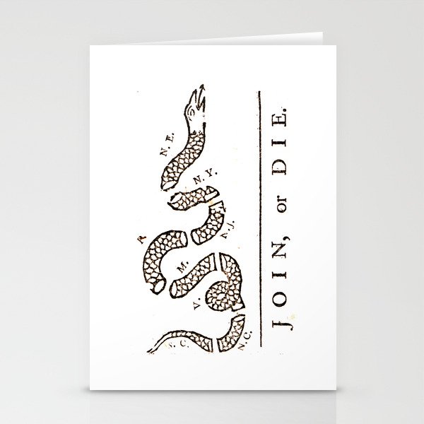 Join or Die Stationery Cards