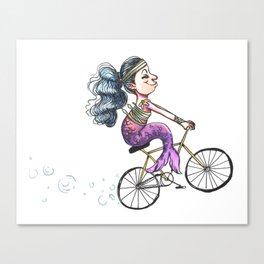 Mer-Cyclist Canvas Print