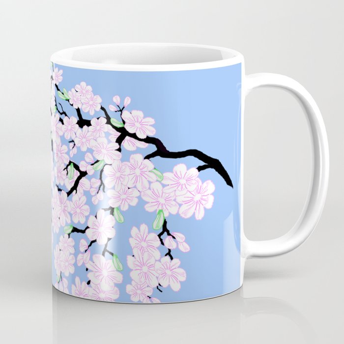 Cherry Blossoms Against Blue Sky Coffee Mug