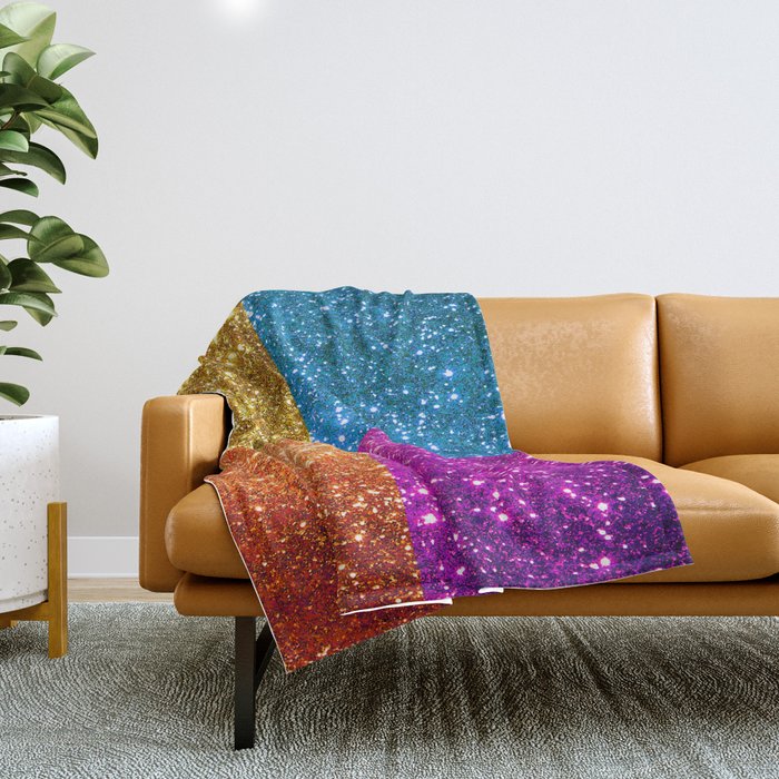 Glitter Trendy 4 Colors Collection Throw Blanket