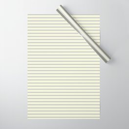[ Thumbnail: Grey & Beige Colored Lined Pattern Wrapping Paper ]