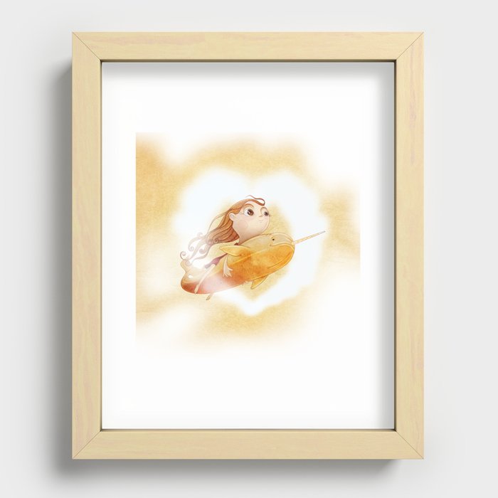 Narwhal Recessed Framed Print