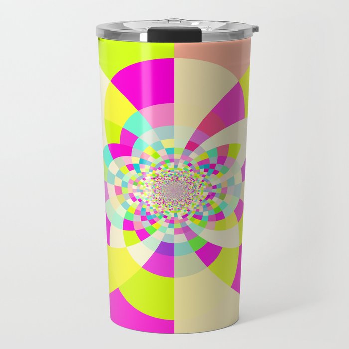 Bright & Pastel Kaleidoscope Travel Mug