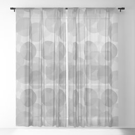Gray Bubbles Sheer Curtain