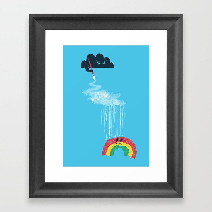 Rain Rain Go Away Framed Art Print