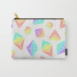 Pastel Rainbow Crystals Pattern Carry-All Pouch