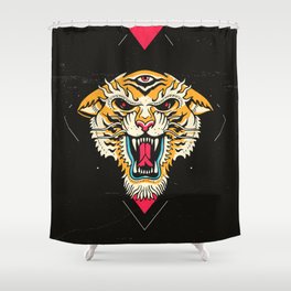 Tiger 3 Eyes Shower Curtain
