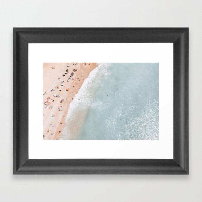 Aerial Ocean Poster, Pastel Beach Print, Aerial Beach, Coastal Beach, Beach Photography, Aerial Beach Print, Bondi Beach Print, Art Print Framed Art Print