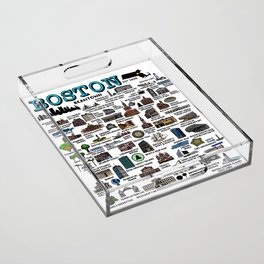 Boston Map  Acrylic Tray