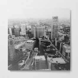 33rd Floor - Detroit, MI Metal Print | Photo, Black and White, Landscape, Architecture 
