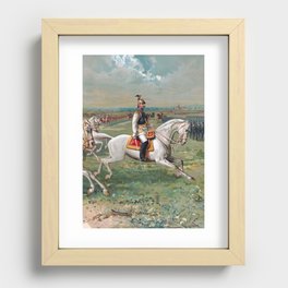 Kaiser Wilhelm II On Horseback Leading Troops Recessed Framed Print