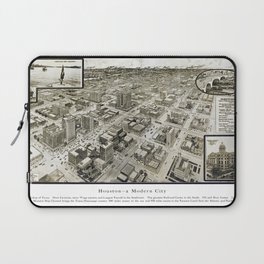 Houston-Texas-United States-1912 vintage pictorial map Laptop Sleeve
