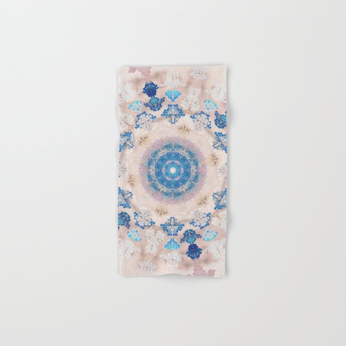 Cream Rose Mandala Hand & Bath Towel