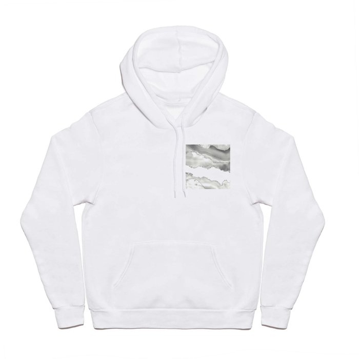 White & Silver Agate Texture 06 Hoody