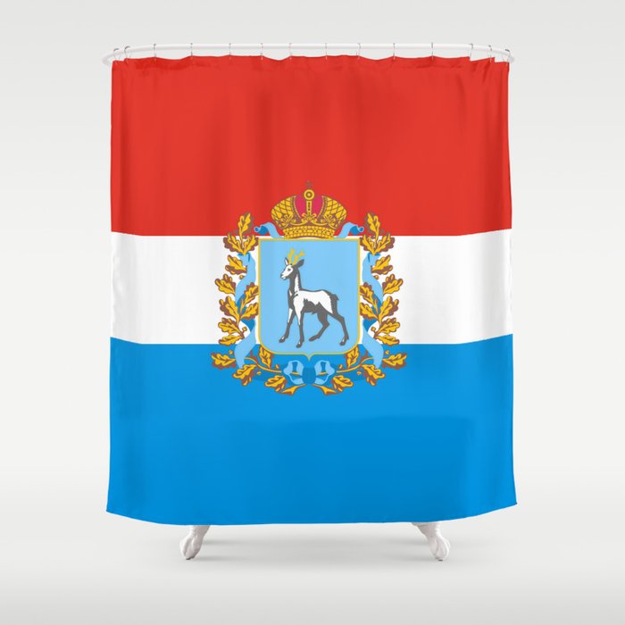 flag of Samara Oblast Shower Curtain