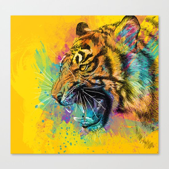 Angry Tiger Canvas Print