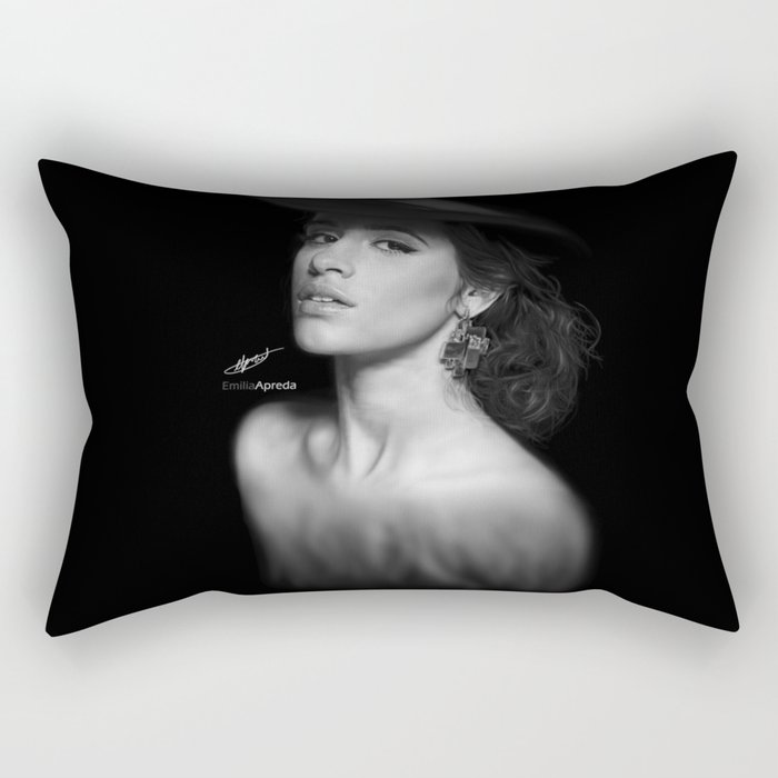 Camila Cabello 'Reflection' Digital Painting Rectangular Pillow