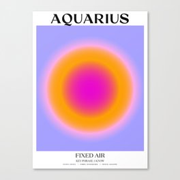 Aquarius Gradient Print Canvas Print