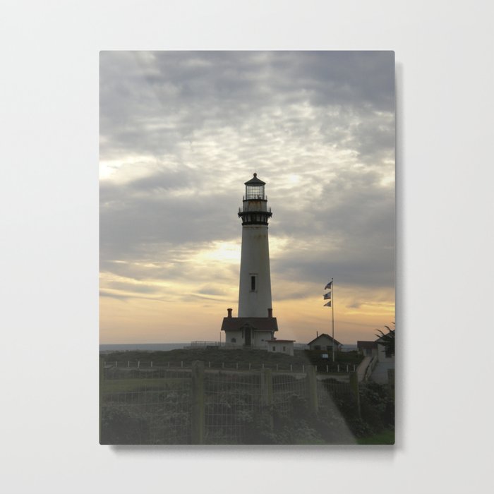 Lighthouse at Sunset Metal Print