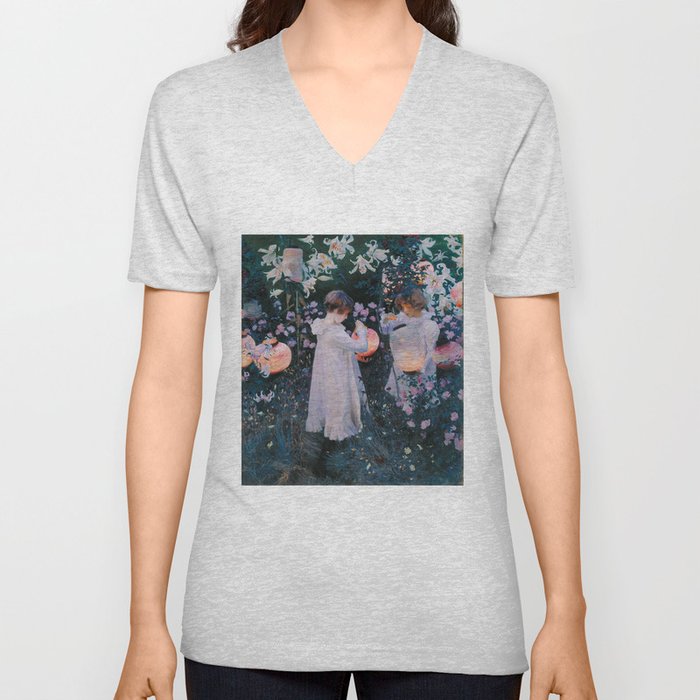 Carnation, Lily, Lily, Rose Unisex V-Ausschnitt Carnation, Lily, Lily, Rose Unisex V-Ausschnitt