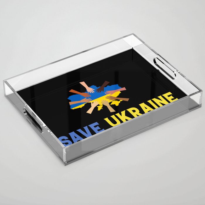 Save Ukraine Acrylic Tray