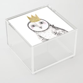 Owl with Crown Acrylic Box