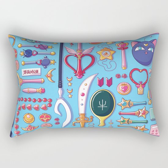 Magical Arsenal Blue Rectangular Pillow