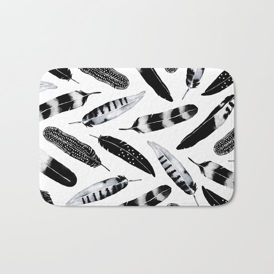 Frozen Feather Bath Mat