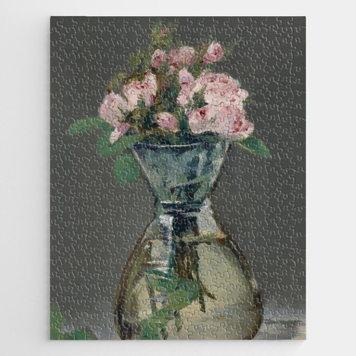 Moss Roses in a Vase, 1882 by Edouard Manet Jigsaw Puzzle