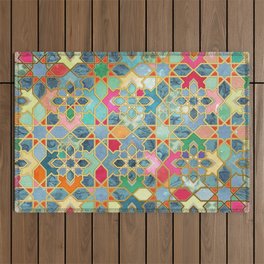 Gilt & Glory - Colorful Moroccan Mosaic Outdoor Rug