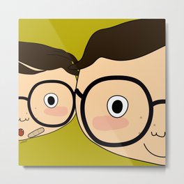 me and my brother. we are twins Metal Print | Digital, Vector, Illustration, Funny 