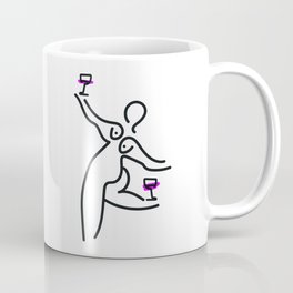 Dancing Woman With Wine Coffee Mug