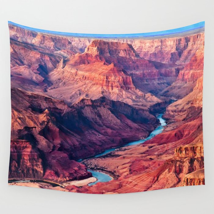 View of the Colorado River and Grand Canyon Wall Tapestry