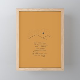 Tell The Story Of The Mountain You Climbed. Framed Mini Art Print